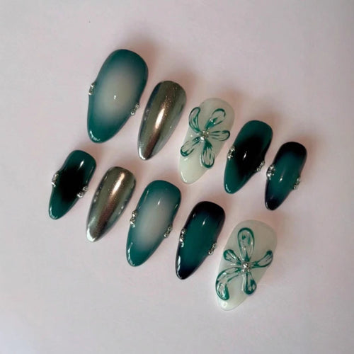 Artistic Press-On Nail Art Set Bowlift
