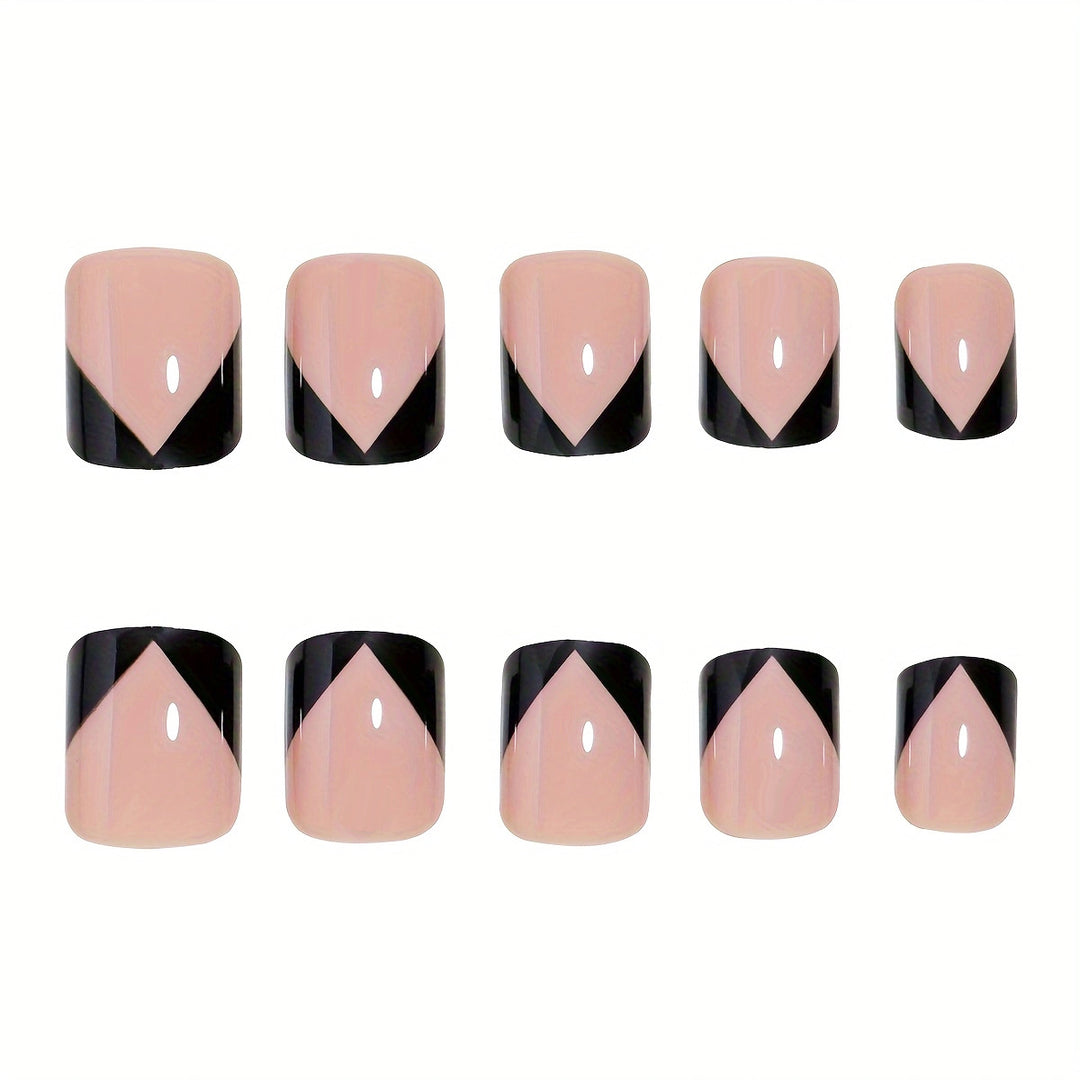 Elegant Two-Tone Nail Art Bowlift