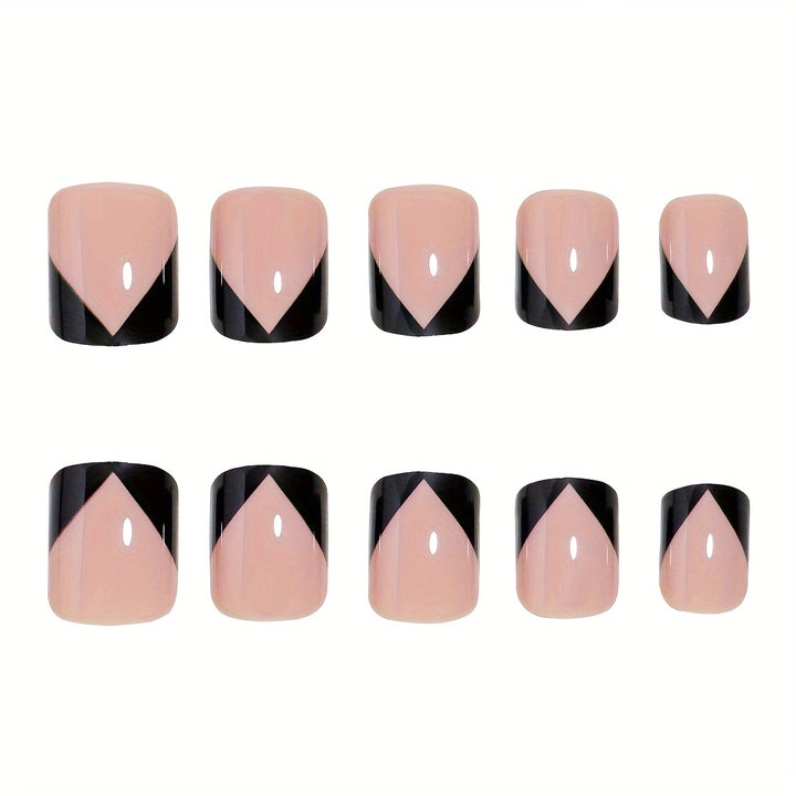 Elegant Two-Tone Nail Art Bowlift