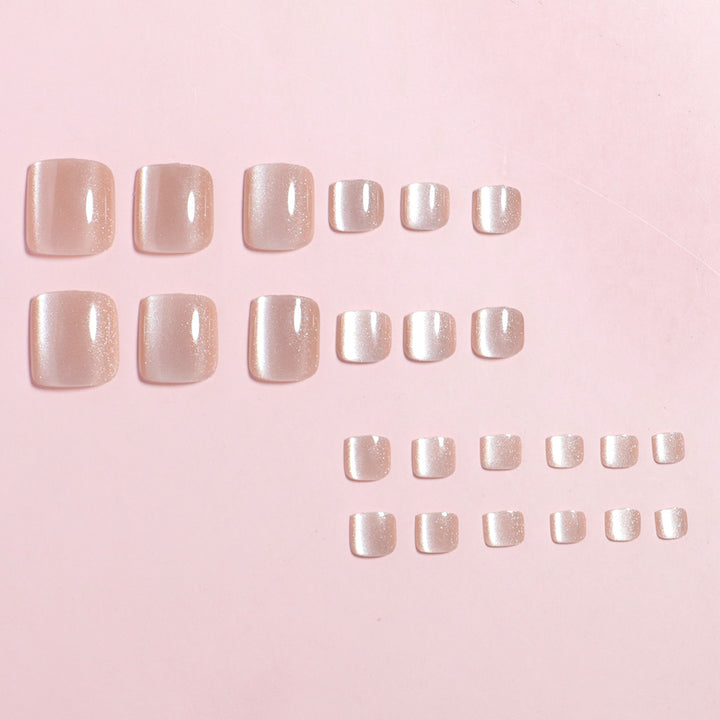 Premium Pedicure Press-On Toe Nails Bowlift