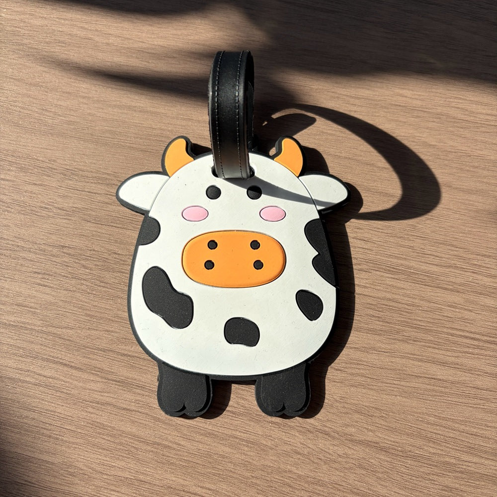 Cow-Themed Travel Luggage Tag Bowlift