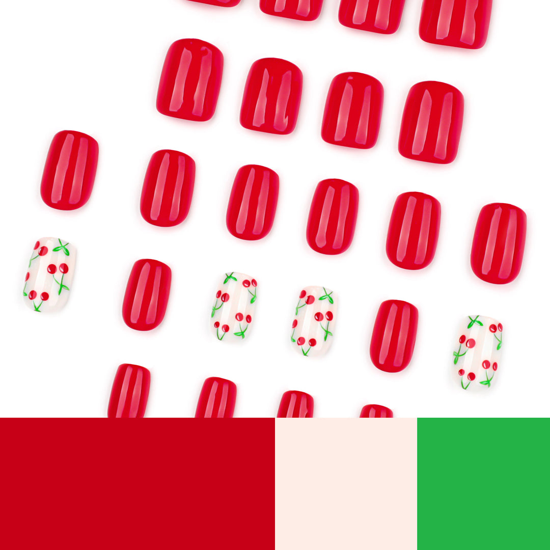 Creative nail art with fruity cherry design Bowlift