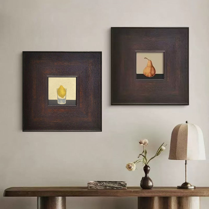 Framed Abstract Ink Artwork