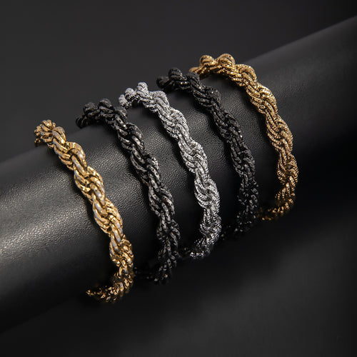 Braided Gold Statement Bracelet Bowlift