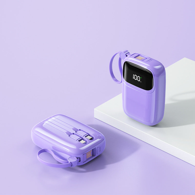 Compact power bank with intelligent fast charging port and digital battery level indicator Bowlift