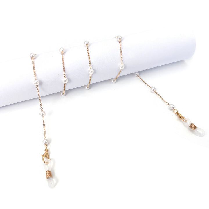 Elegant Pearl-Accented Eyewear Chain Bowlift