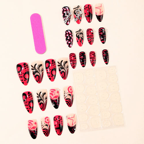 Artistic Press-On Nail Extensions Bowlift