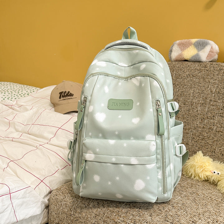 Playful Dot-Printed School Backpack Bowlift