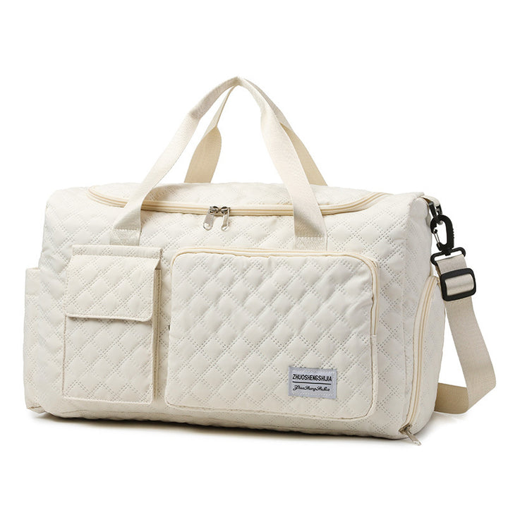 Quilted Multi-Compartment Sports Travel Duffel Bag Bowlift