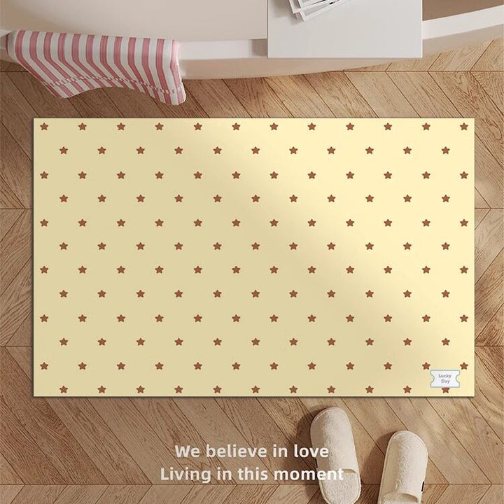 Decorative Star-patterned Bath Mat Bowlift