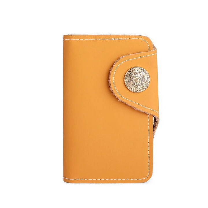 Luxury Leather Snap Closure Card Holder Bowlift