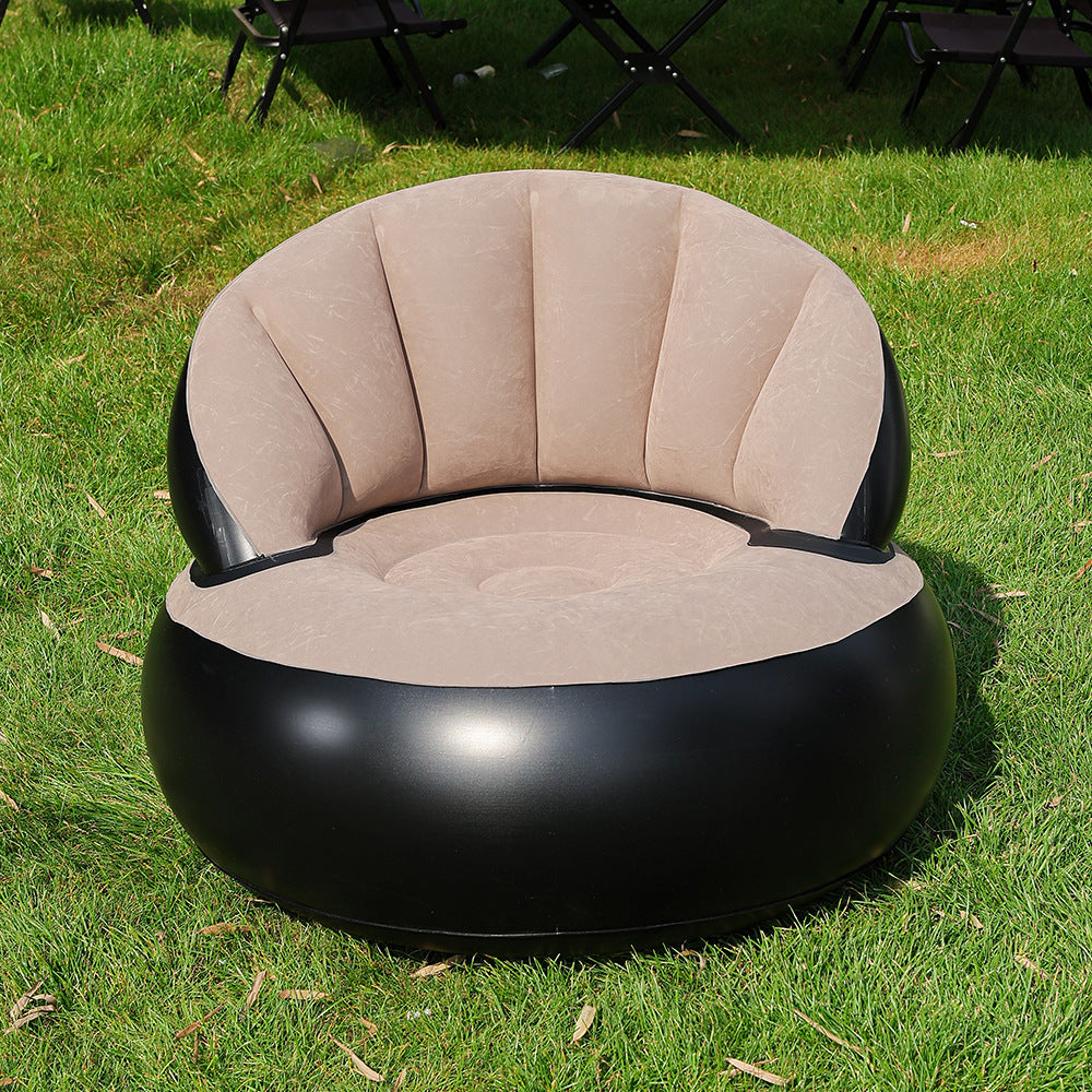 Women's Inflatable Comfort Armchair with Soft Surface Texture Bowlift