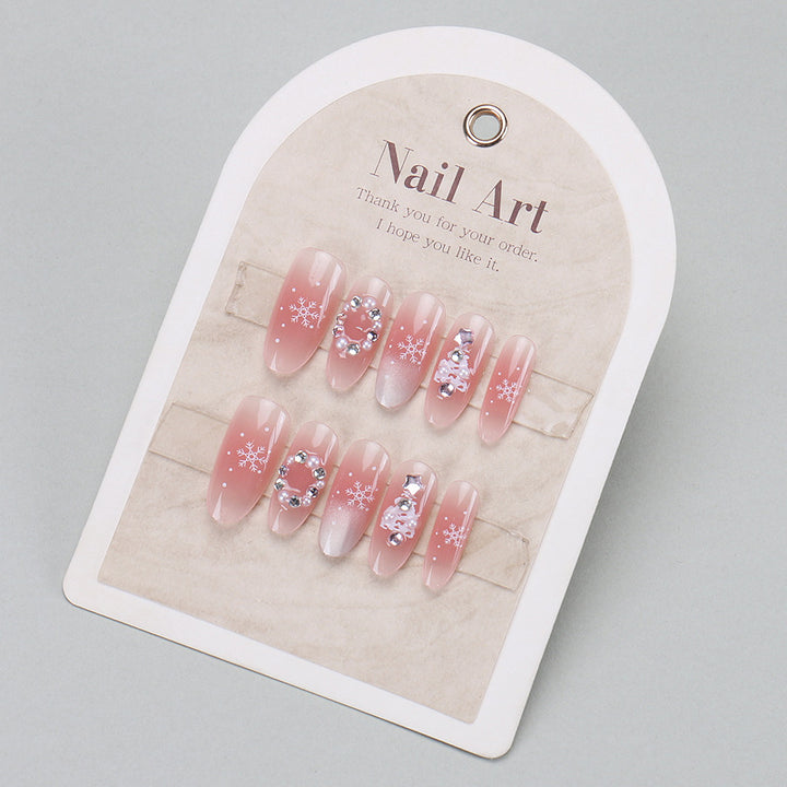 Premium Long Almond-Shaped Press-On Nails Bowlift
