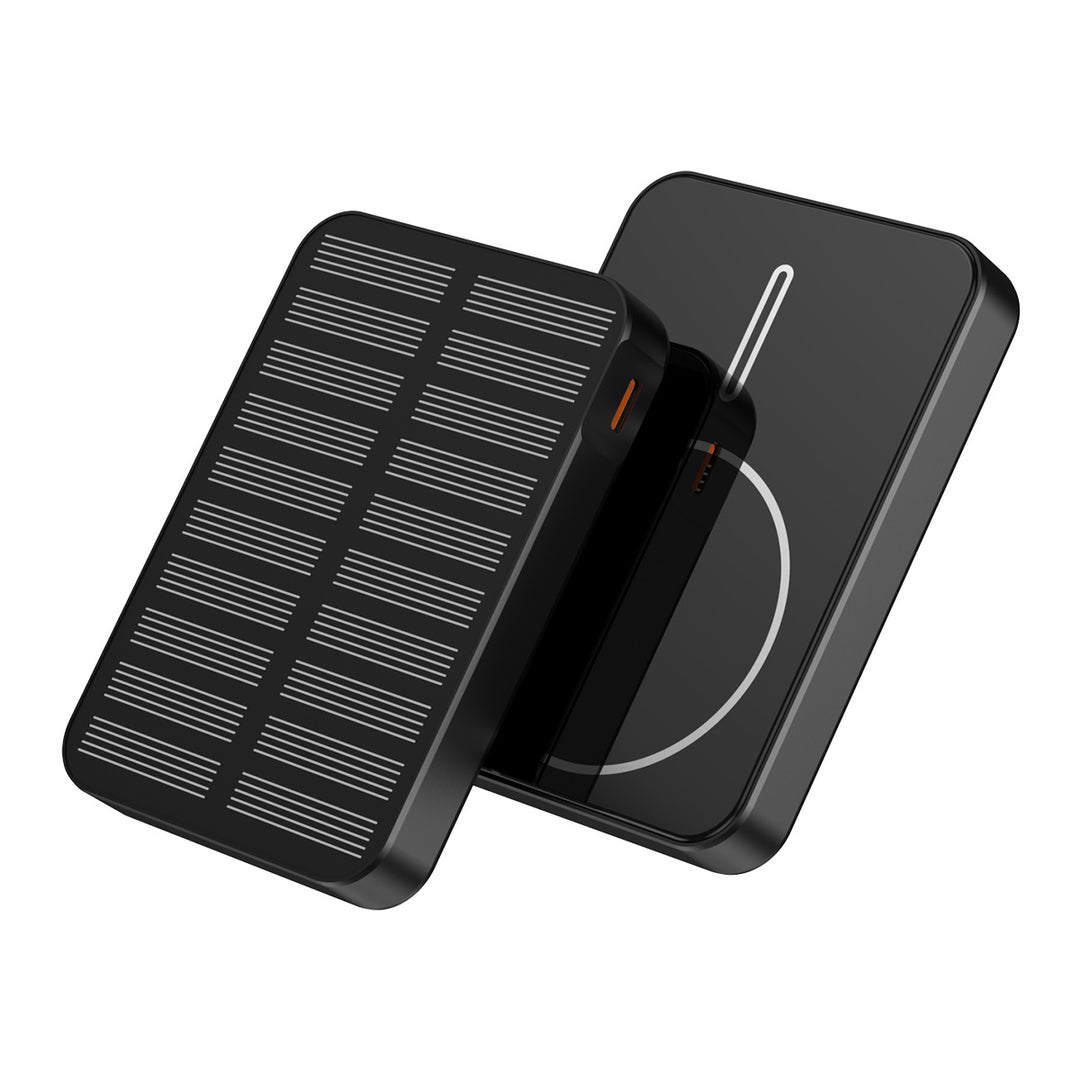 Solar-powered power bank with fast charging function and LED light Bowlift