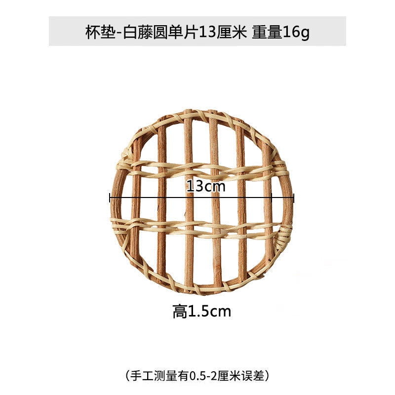 Women Decorative Table Coasters made of Braided Natural Material Bowlift