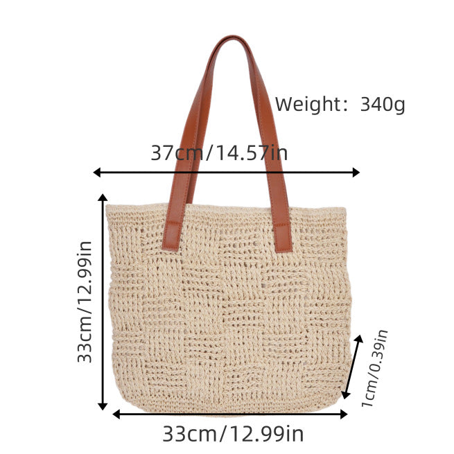 Basket bag with sturdy leather handles Bowlift