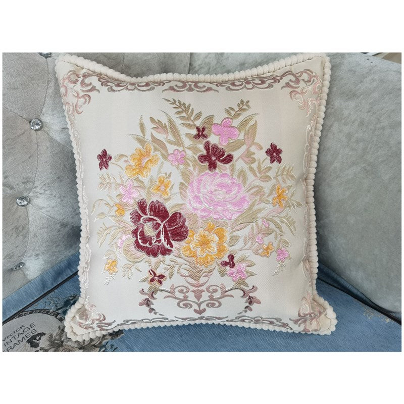 Decorative Embroidered Throw Pillow
