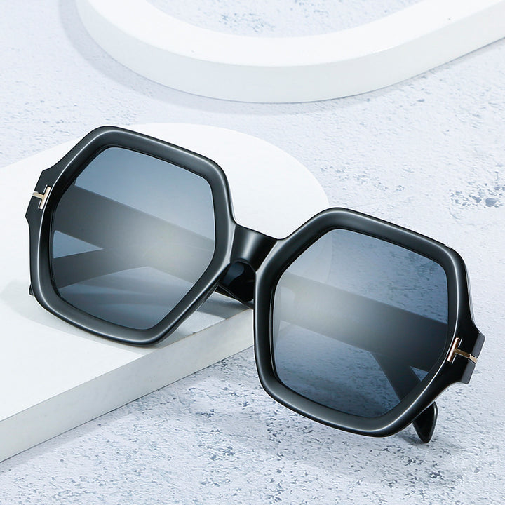 Stylish Oversized Hexagonal Sunglasses Bowlift