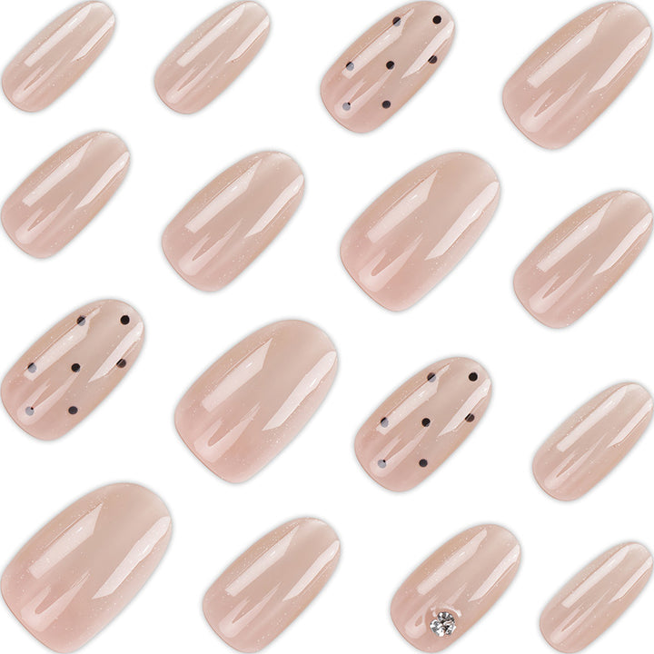 Elegant Glittery Press-On Nails Bowlift