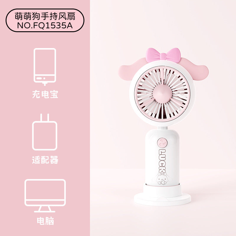 Women's Portable Hand Fan with Cute Rabbit Design Bowlift