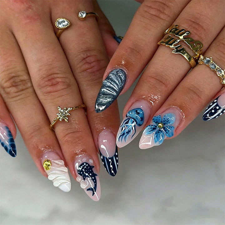 Luxury Nail Art Set with Galactic Designs Bowlift
