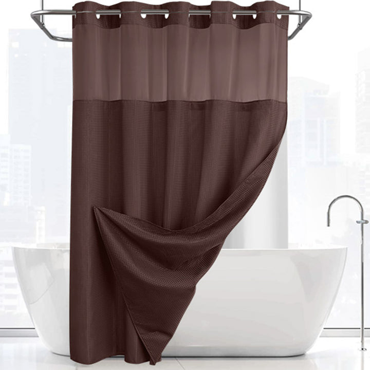 Textured Weave Shower Curtain Bowlift