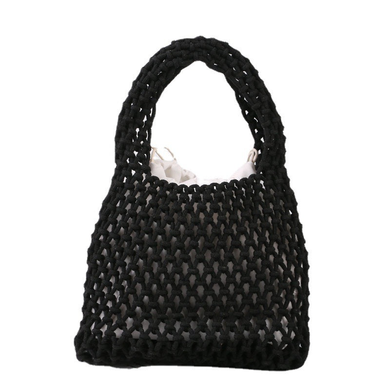 Hand-knotted tote bag made of natural cotton Bowlift