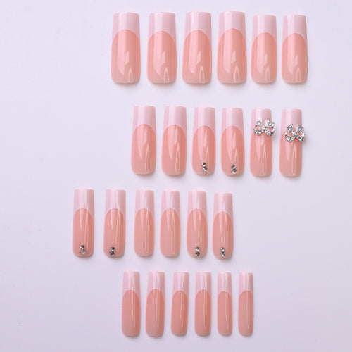 Artificial nails with rhinestone details Bowlift