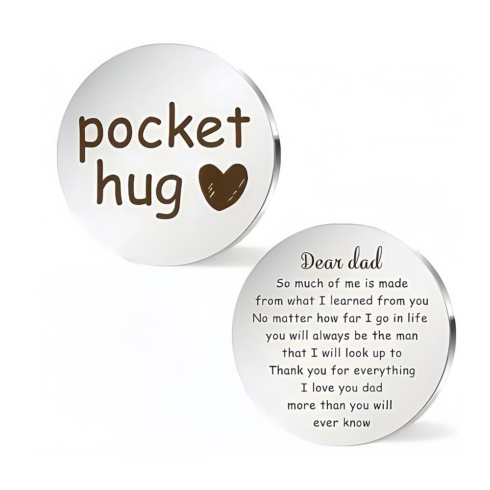 Engraved Pocket Hug Memorial Keepsake Coin