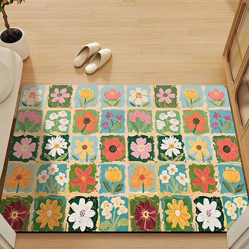 Floral Patchwork Indoor Mat