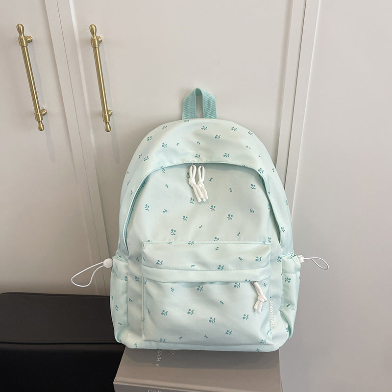 Floral-Patterned Casual Backpack