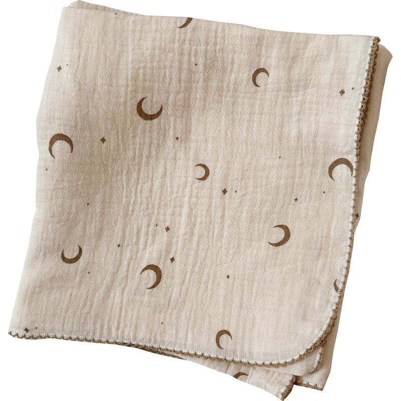 Women's Cozy Cotton Blanket with Floral Design Bowlift