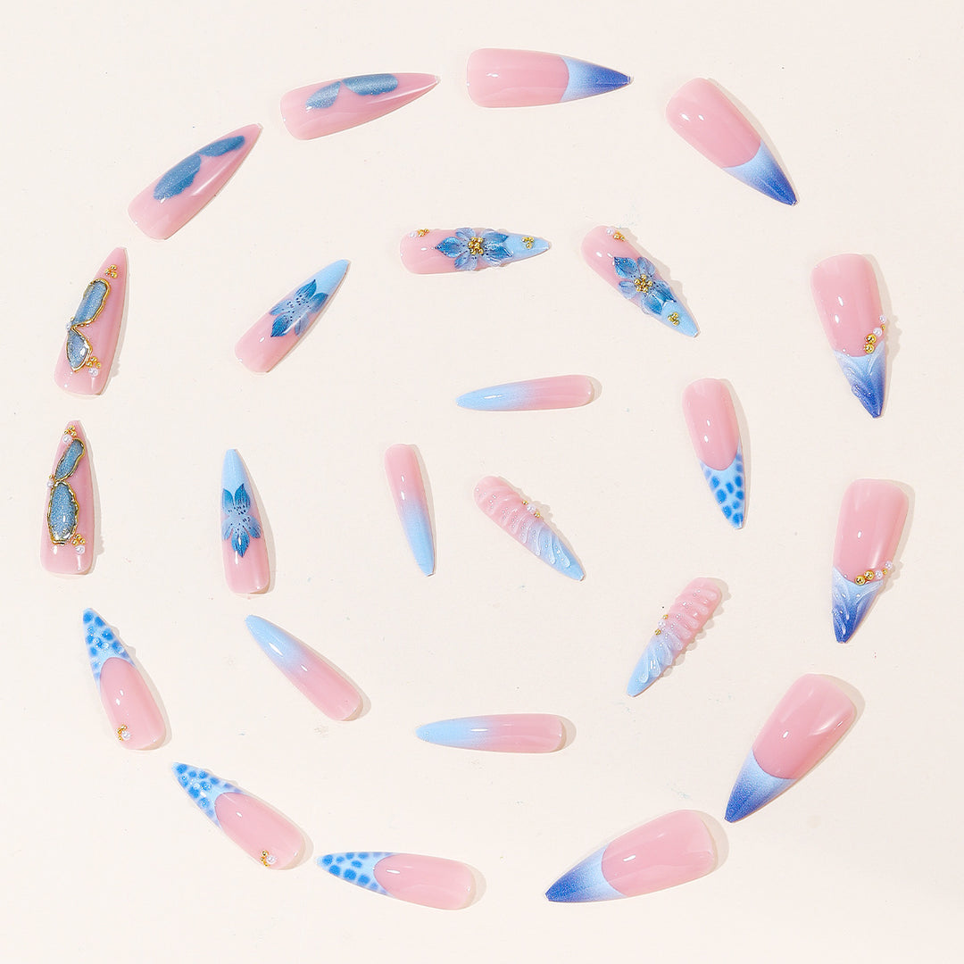 Ocean-Inspired Articulated Nail Set Bowlift