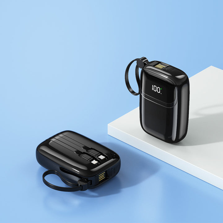 Compact power bank with intelligent fast charging port and digital battery level indicator Bowlift