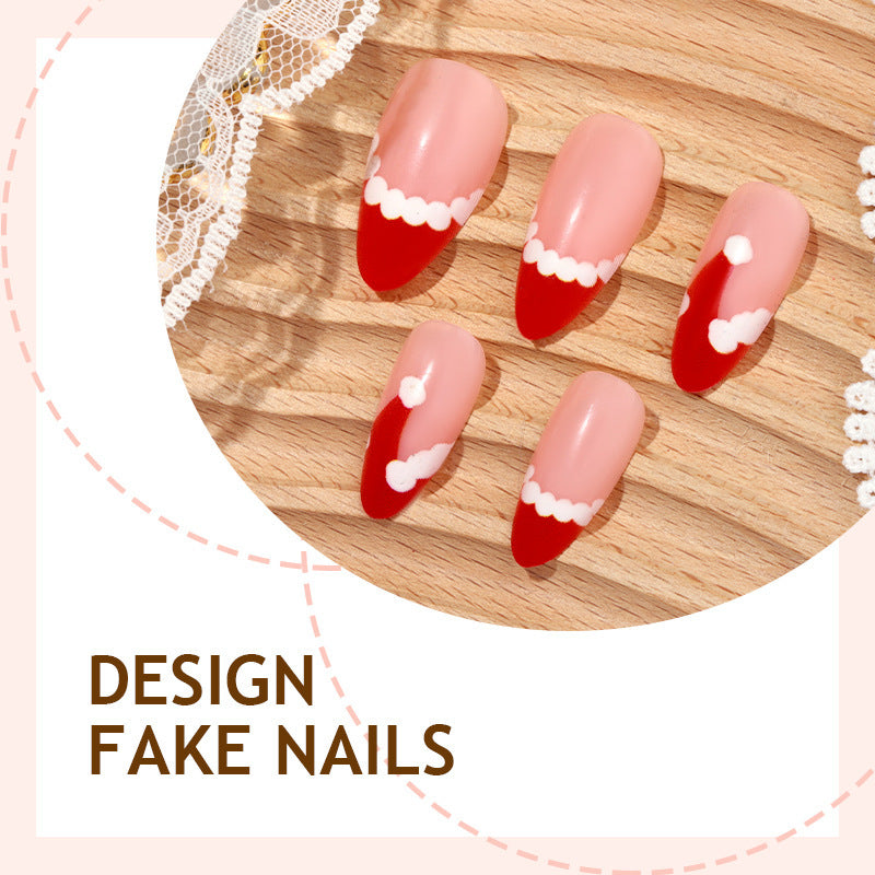 Nail art set with festive Santa motif and glitter accents Bowlift