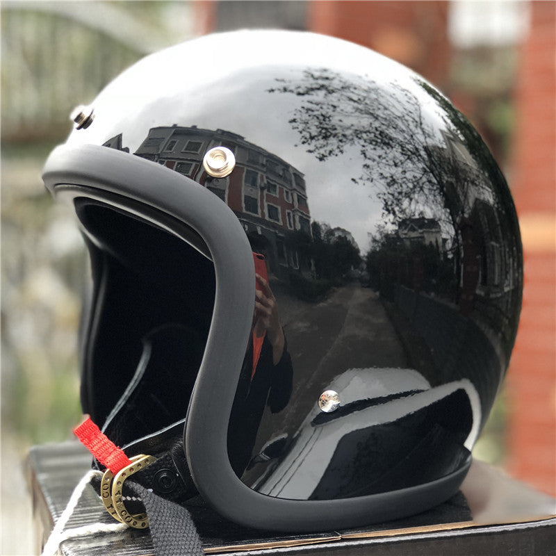 Classic Cruiser Motorcycle Safety Helmet Bowlift