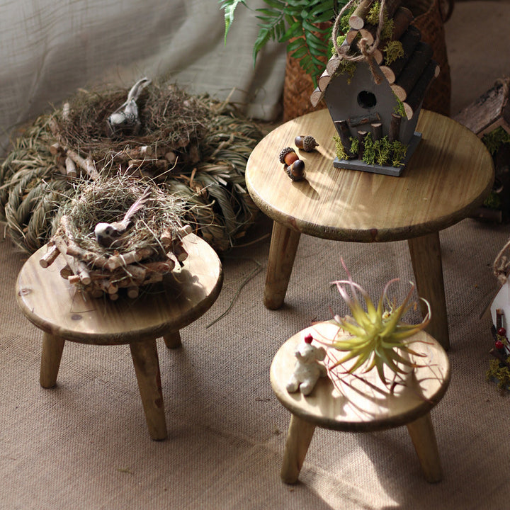 Stylish side table made of natural wood Bowlift