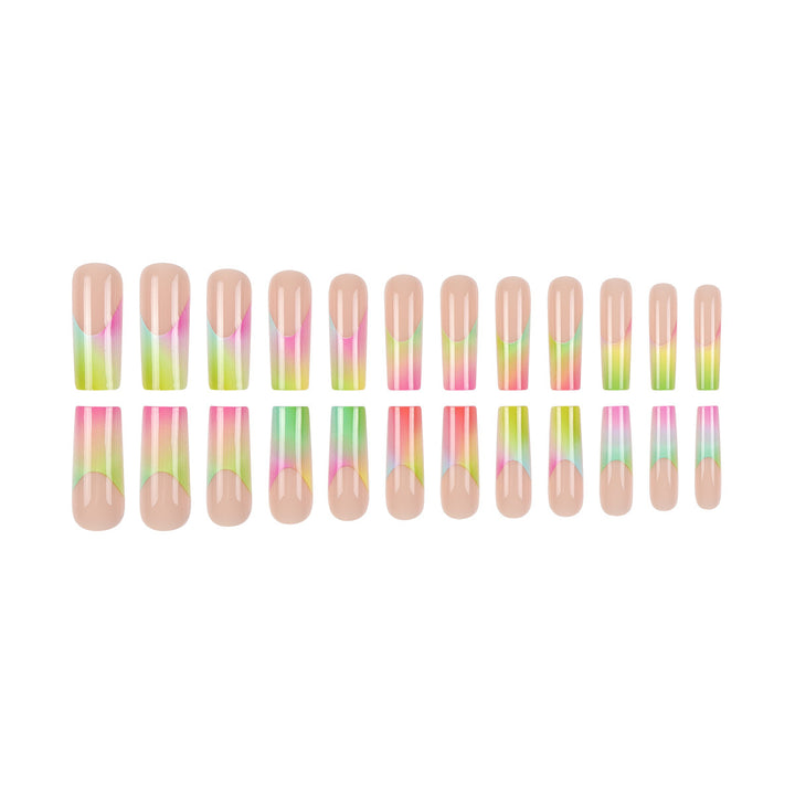 Long Ombre Press-On Nails Bowlift
