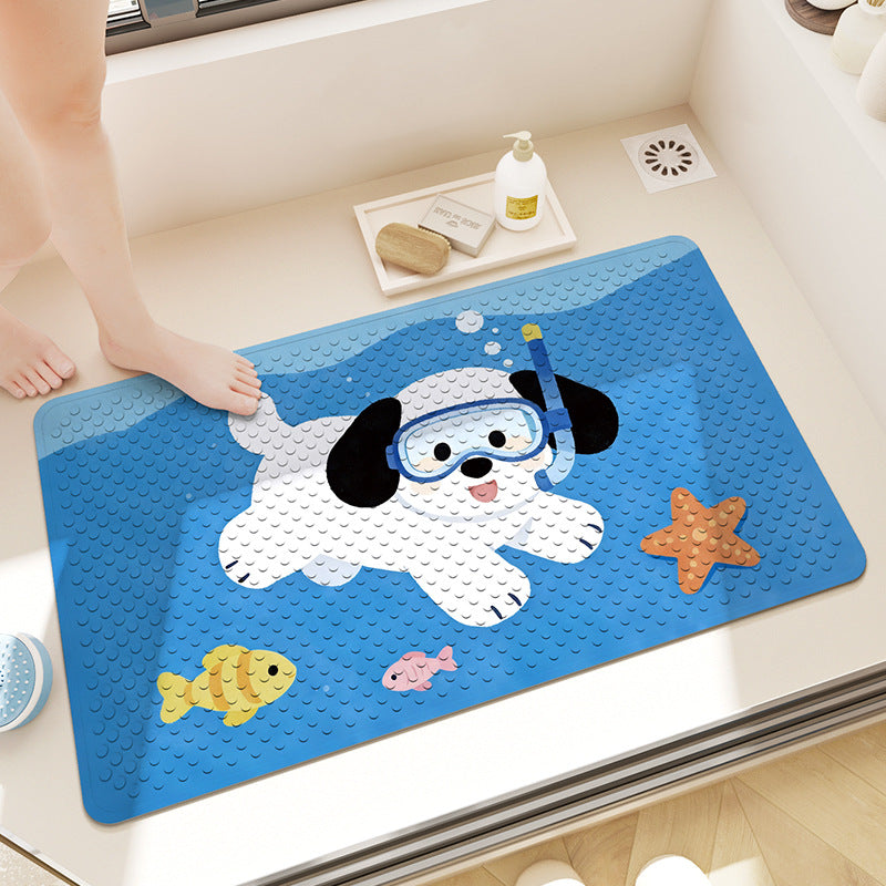 Playful Dog-Themed Bath Mat Bowlift