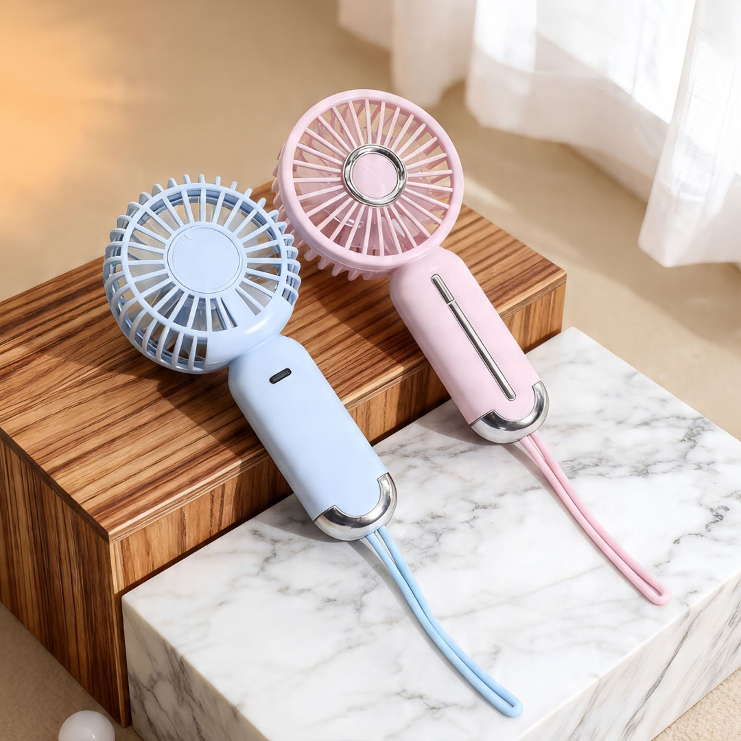 Women portable handheld fan with USB charging function and ergonomic design Bowlift
