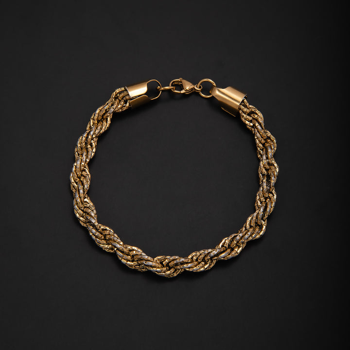 Braided Gold Statement Bracelet Bowlift