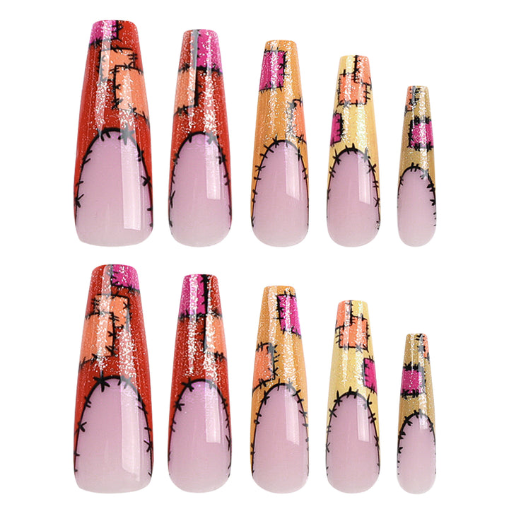 Artful Nail Extensions with Creative Decorative Stitches Bowlift