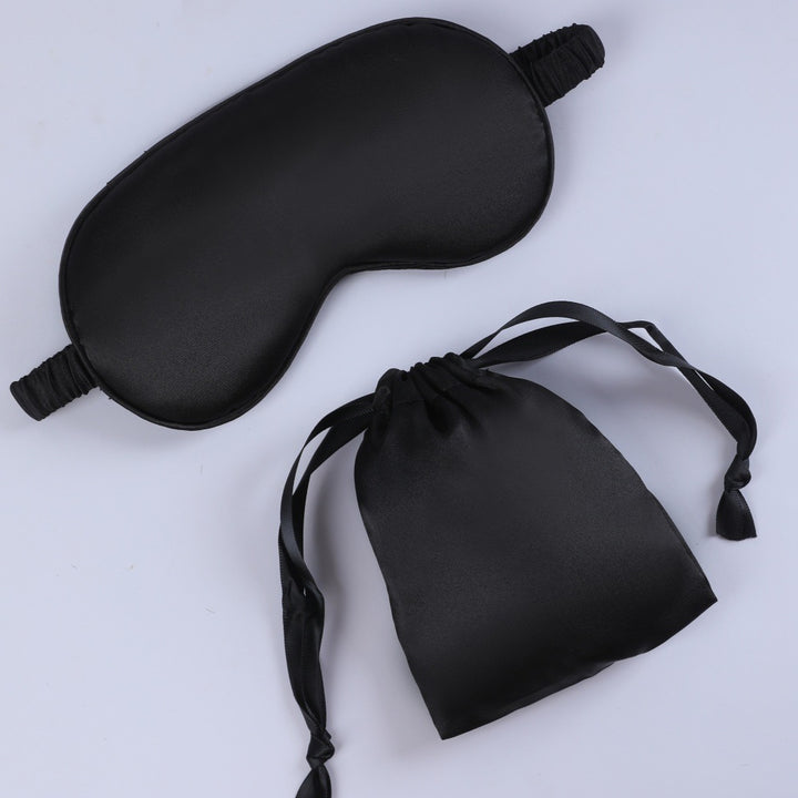 Women's nano silk sleep mask with padded eye area, adjustable elastic band, and storage pouch Bowlift