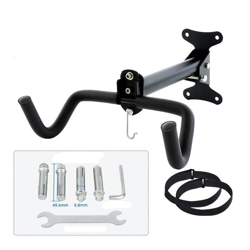 Heavy-Duty Wall-Mounted Bicycle Storage Hook with Padded Dual Arms and Fixed Foldable Mount Bowlift