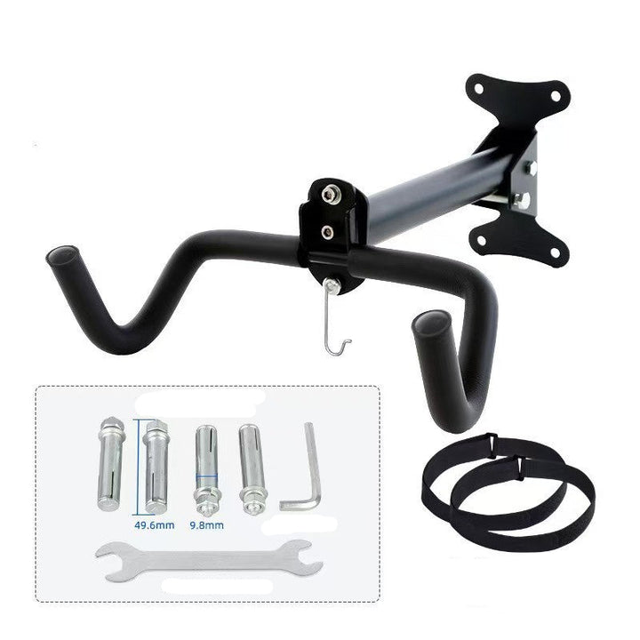Heavy-Duty Wall-Mounted Bicycle Storage Hook with Padded Dual Arms and Fixed Foldable Mount Bowlift