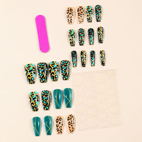 Exotic Animal Print Stiletto Nail Art Extensions Bowlift