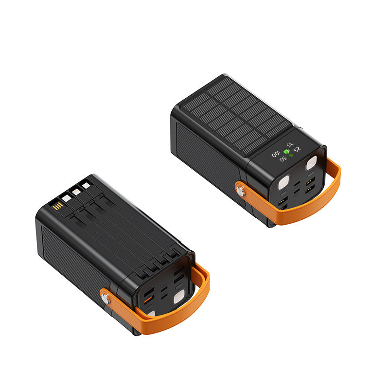 Portable solar power bank with multifunctional ports and LED display Bowlift