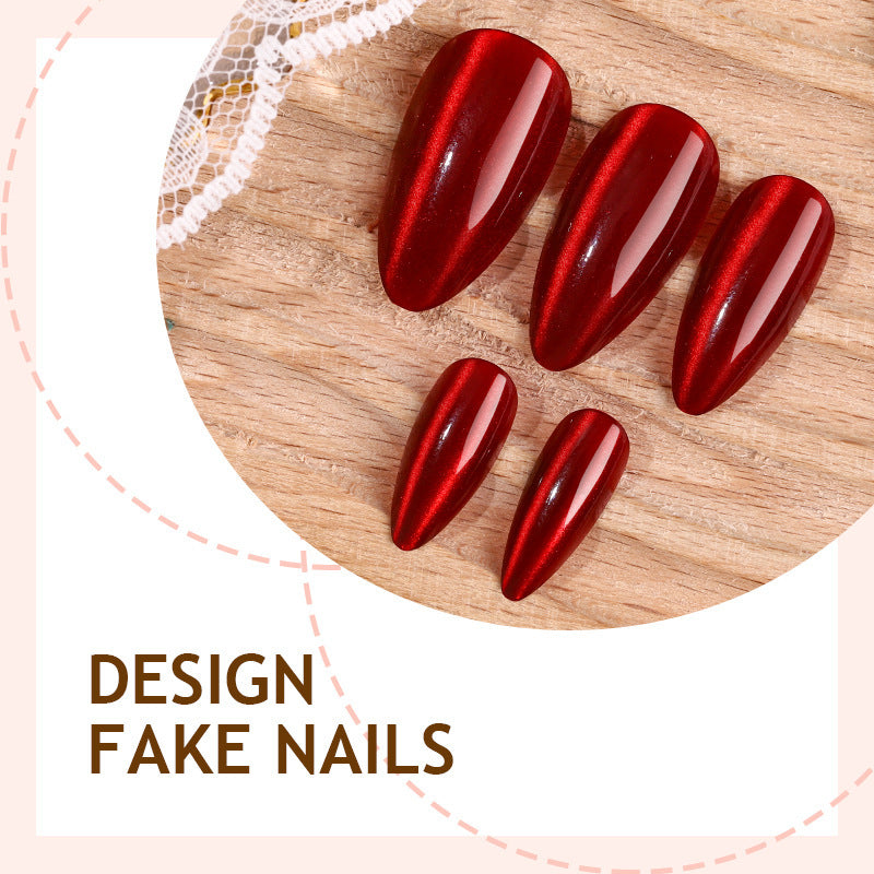 Acrylic nail set with glamorous design and flexible shape Bowlift