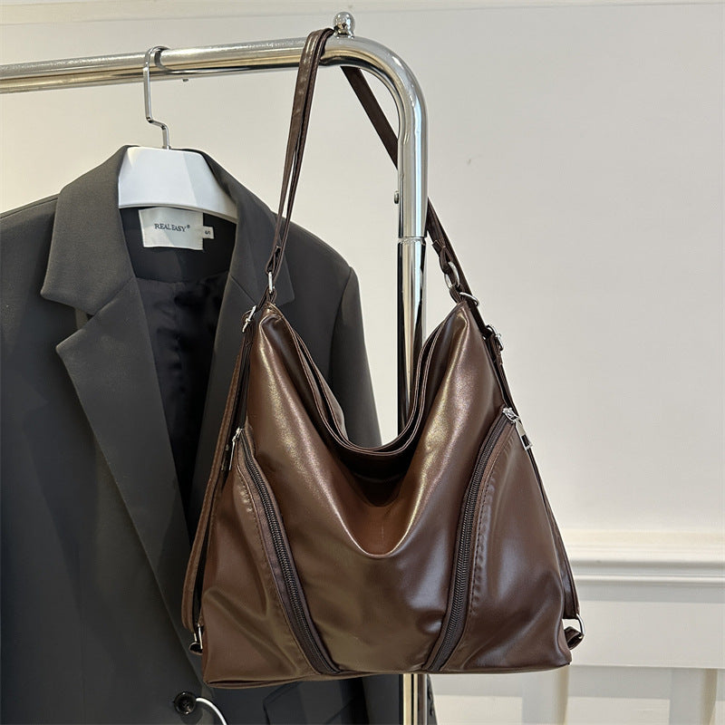 Chic Faux Leather Hobo Bag Bowlift