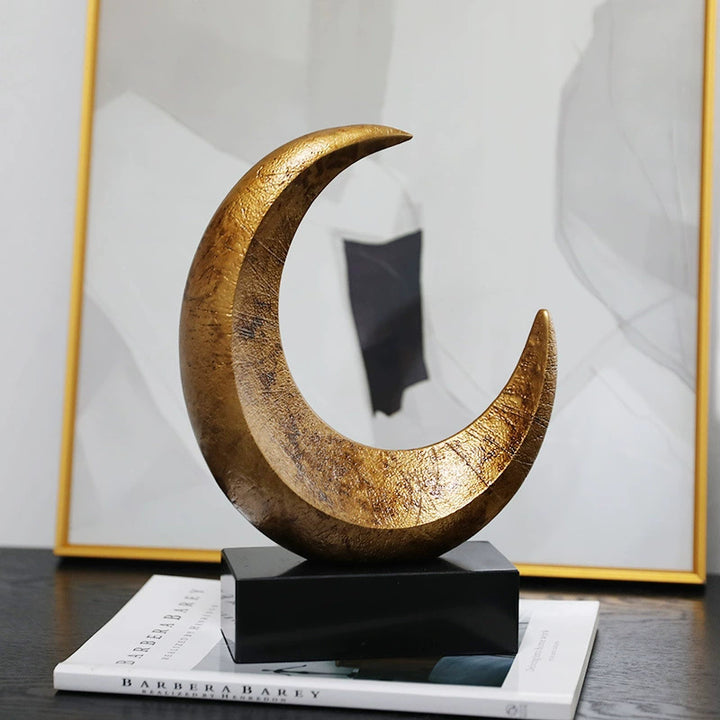 Decorative Crescent Moon Sculpture